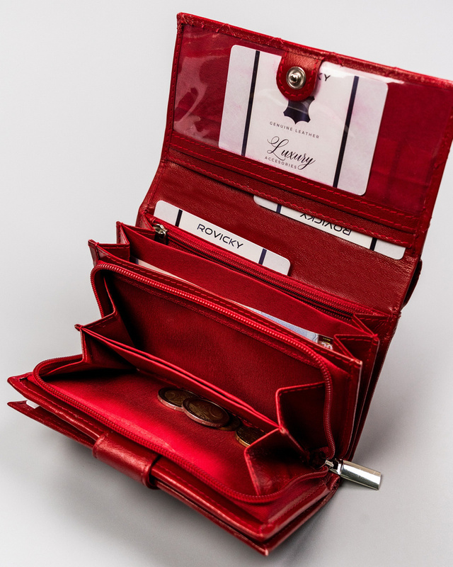 Skórzany damski portfel Rovicky R-RD-21-GCL-Q