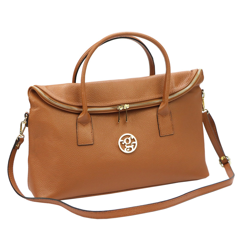 Gregorio Duża torebka damska do ręki elegancka ze skóry naturalnej