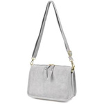 Siwa skórzana listonoszka damska włoska zamszowa kuferek Beltimore B64