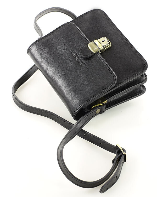Torba skórzana kwadratowa premium Florence bag - MARCO MAZZINI brązowa