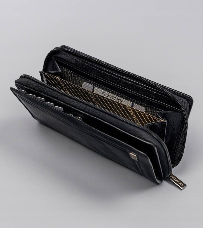 Skórzany damski portfel Rovicky CPR-8931-BAR RFID