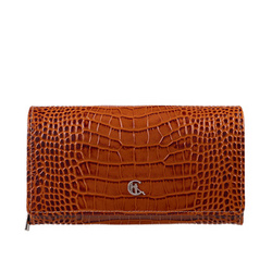 Portfel damski Canaletto ze skóry z wzorem krokodyla – ochrona RFID i wyjątkowy styl PD1634s262 RFID