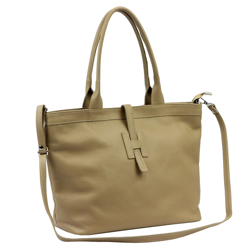 Stylowa Damska duża shopperbag skórzana elegancka torebka na ramię Luka