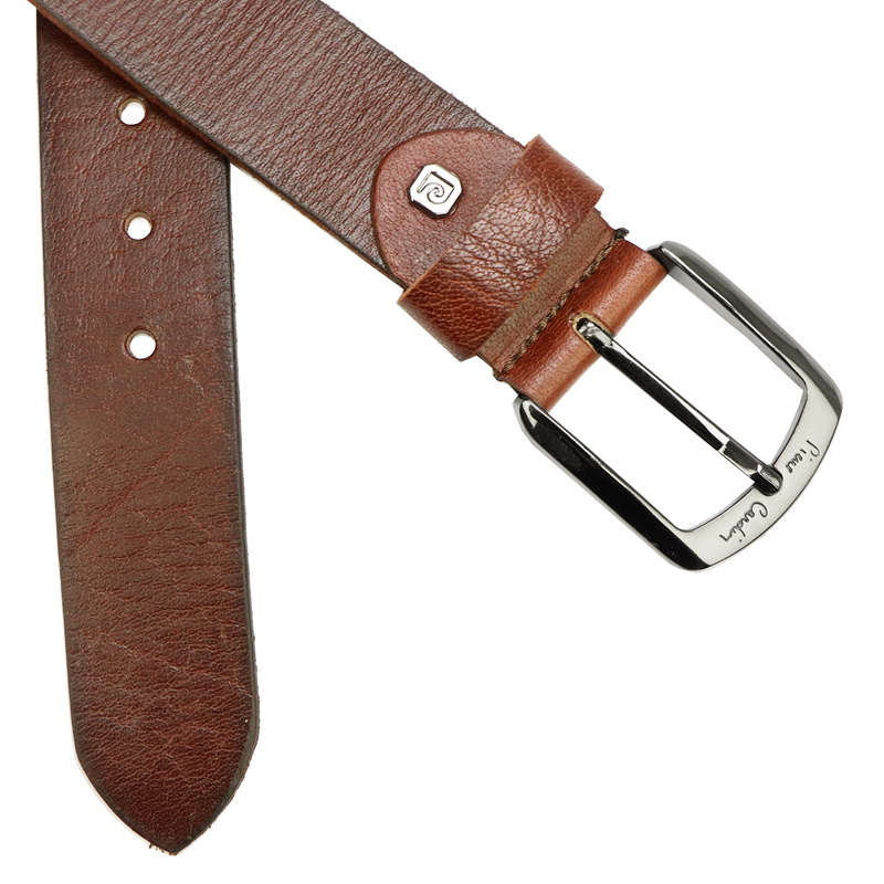 Pierre Cardin męski pasek do spodni skóra naturalna klasyczna klamra