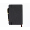 Czarny notes w formacie A5 zadrukowany w linie - Peterson