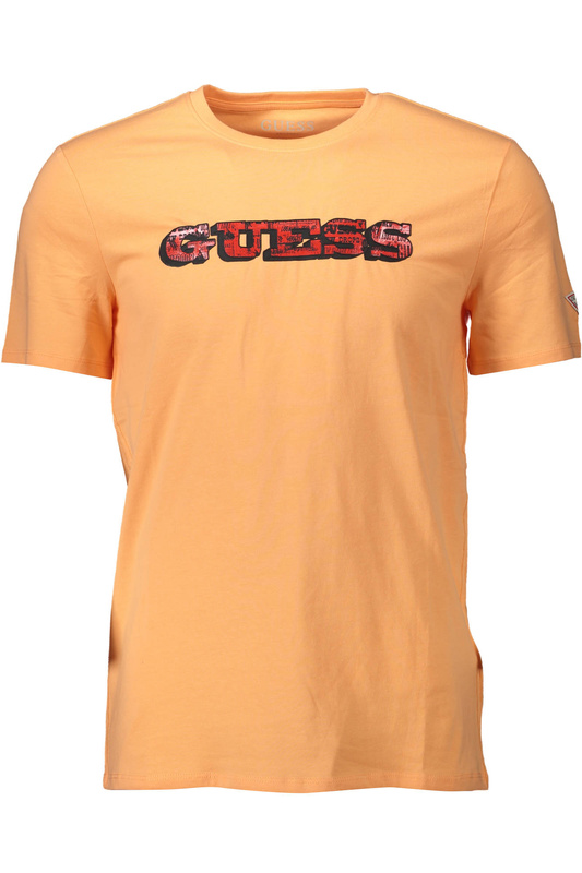 GUESS JEANS MĘSKI T-SHIRT Z KRÓTKIM RĘKAWEM POMARAŃCZOWY