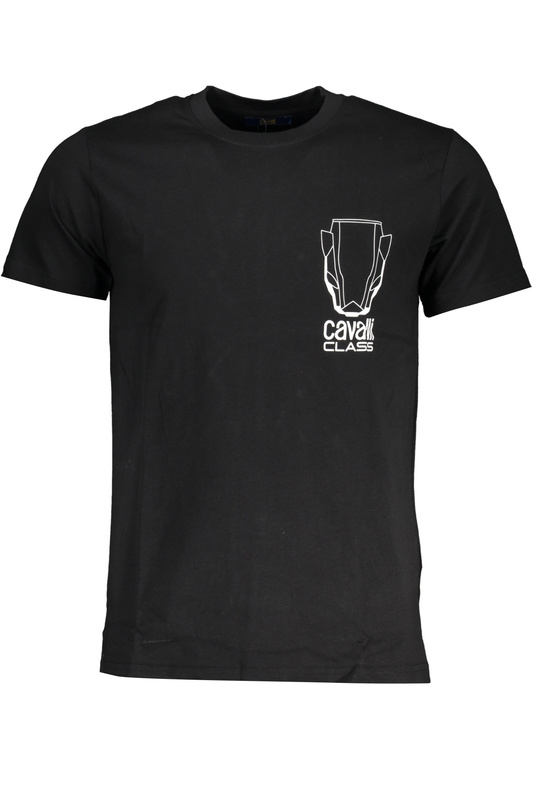 T-SHIRT MĘSKI Z KRÓTKIM RĘKAWEM KLASY CAVALLI CZARNA