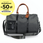 Duża torba podróżna weekendowa z nylonu Solier FB49 Barrley szara