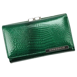 Skórzany piękny damski portfel podłużny Gregorio