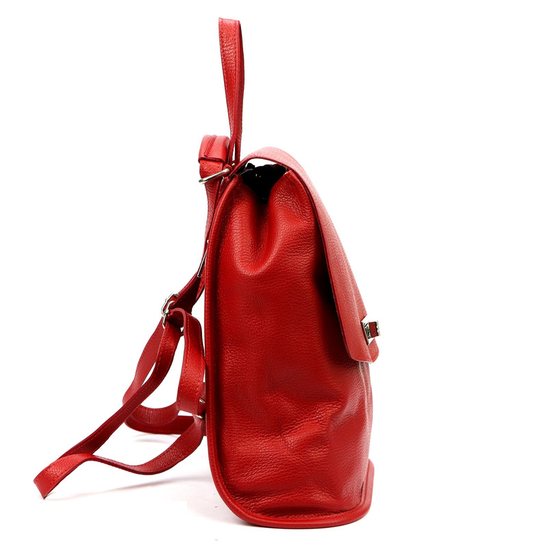 Damski funkcjonalny plecak-torebka skórzany pojemny miejski na ramię