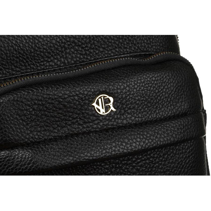 Elegancki plecak damski z bocznymi kieszeniami wykonany ze skóry ekologicznej w beżowym kolorze - Rovicky