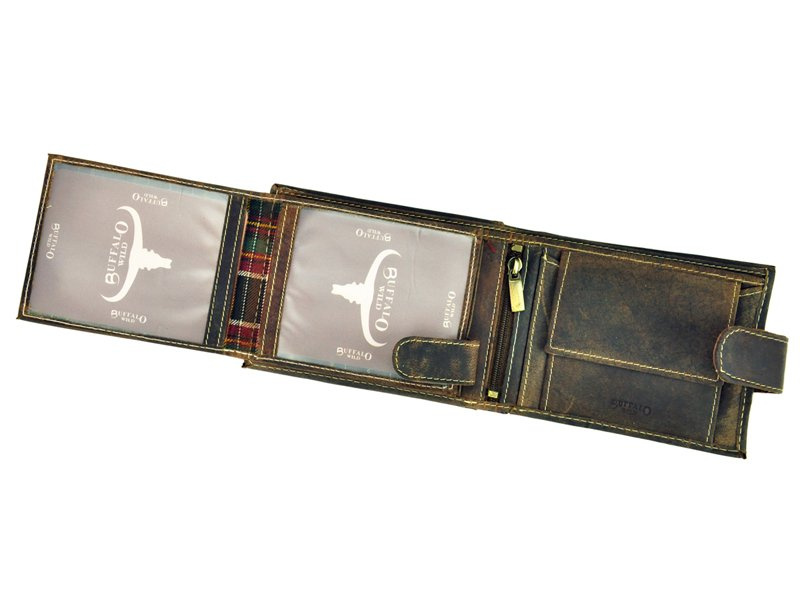 Klasyczny skórzany męski portfel Buffalo Wild