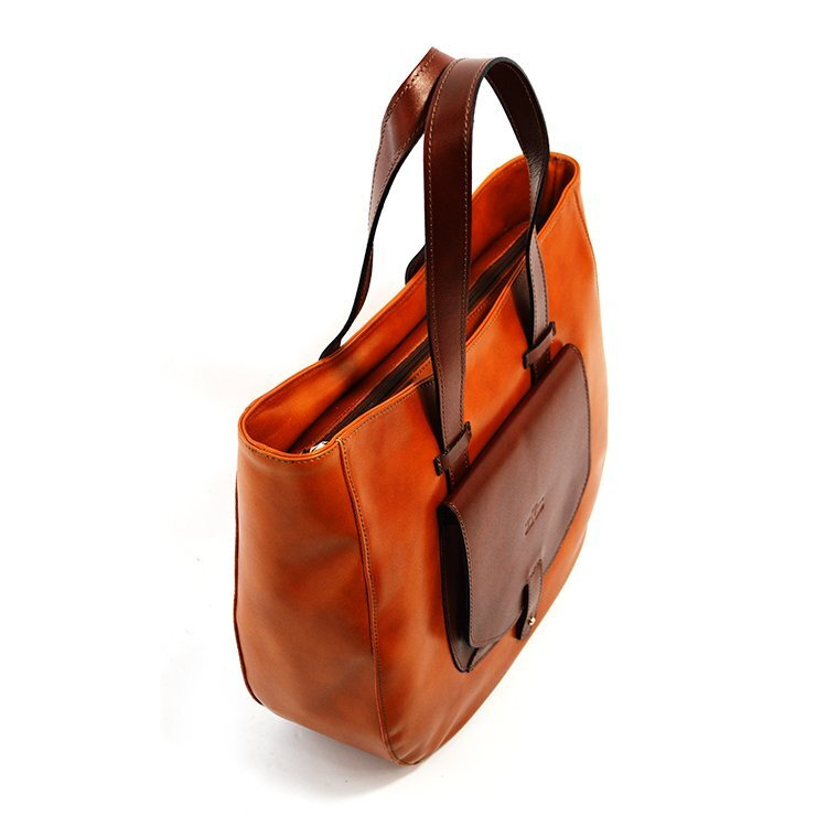 Torebka skórzana na ramię duża damska shopperbag