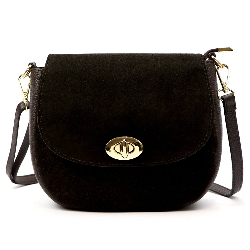 Vera Pelle damska listonoszka skóra naturalna torebka przez ramię z klapą