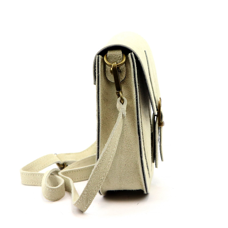 Luka Klasyczna Zamszowa damska listonoszka skórzana przez ramię z kieszenią