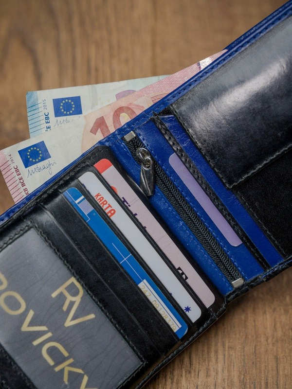 Męski Kompaktowy skórzany portfel Rovicky z RFID