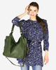 Torba skórzana wysokogatunkowa na ramię styl miejski shoulder leather bag - MARCO MAZZINI zielona