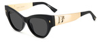 Okulary DSQUARED2 D2-0062-S-807. Okulary przeciwsłoneczne, Kolor czarny. Kobieta.