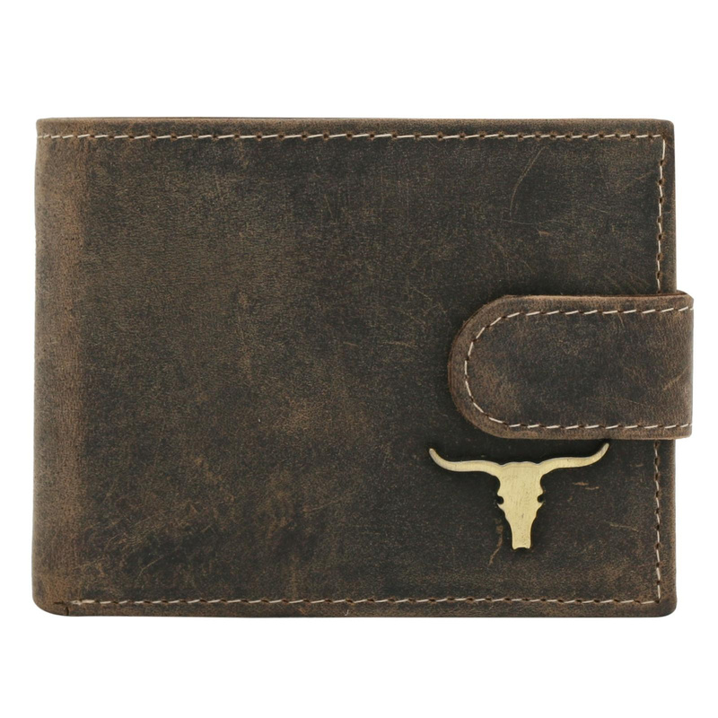 Wild portfel męski skóra naturalna rozbudowany kompaktowy