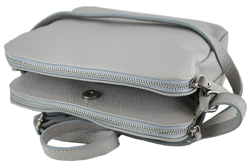 Torebka skórzana damska włoska - Bordowa