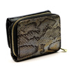 Gregorio damska mała portmonetka skórzany stylowy portfel wzór skóra węża