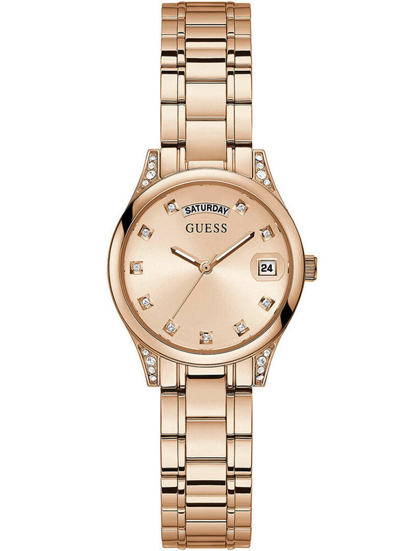 Damski zegarek z datownikiem elegancki marki GUESS