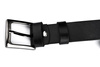 Beltimore skórzany licowy wąski pasek męski czarny E09 : Kolory - czarny, Rozmiar pasków - r.120-135 cm