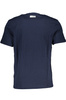 NIEBIESKI T-SHIRT MĘSKI Z KRÓTKIM RĘKAWEM BIKKEMBERGS