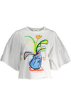 DESIGUAL DAMSKI T-SHIRT Z KRÓTKIM RĘKAWEM BIAŁY