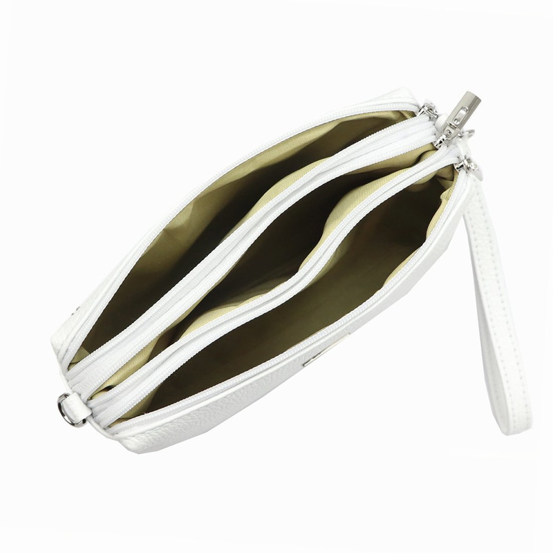 Miejska Skórzana listonoszka torebka przez ramię 3 komory MiaMore