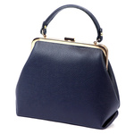 Luka mały kuferek damski skórzana torebka do ręki na bigiel z paskiem