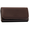 Brązowy, duży portfel damski ze skóry ekologicznej z kieszonką zewnętrzną, zamykany na zatrzask - 4U Cavaldi