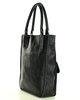 Torebka skórzany shopper bag z kieszeniami - MARCO MAZZINI Ravenna czarny