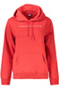 TOMMY HILFIGER DAMSKA CZERWONA BLUZA Z ROZPINANYM SUWAKIEM