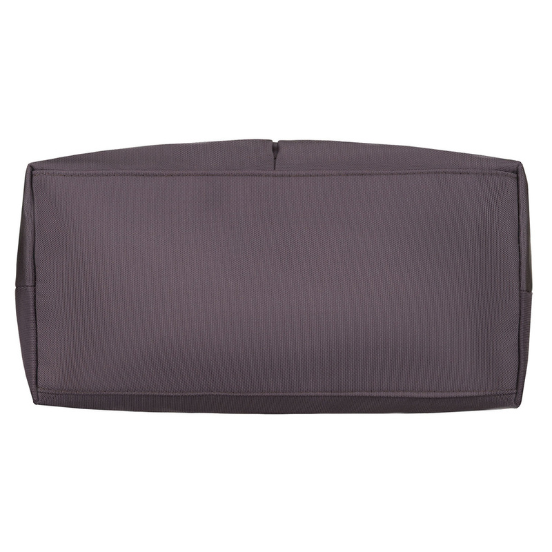 Jednokomorowa shopperka damska z poliestru w szarym kolorze wyposażona w dopinany, regulowany pasek - Peterson