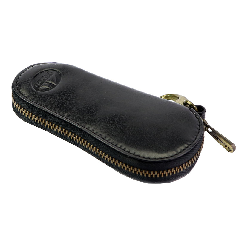 EL FORREST etui na klucze pokrowiec skóra naturalna 2 karabińczyki