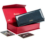 Skórzany damski portfel Rovicky 8801-SBRN RFID