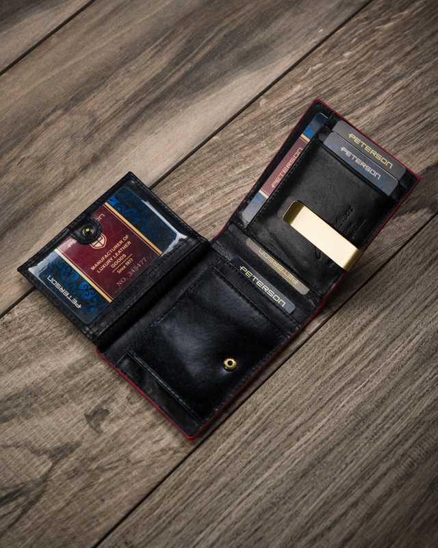 Skórzany męski portfel Peterson PTN N78-VT