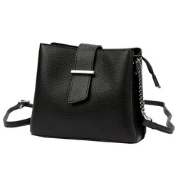 Luka damska listonoszka na ramię skóra naturalna elegancka dwukomorowa