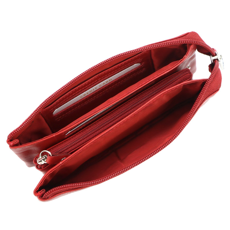 Gregorio damska portmonetka skóra naturalna duży portfel zasuwany