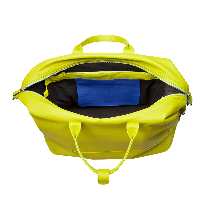 DuDu Skórzana duża torba podróżna weekendowa z paskiem dopinanym