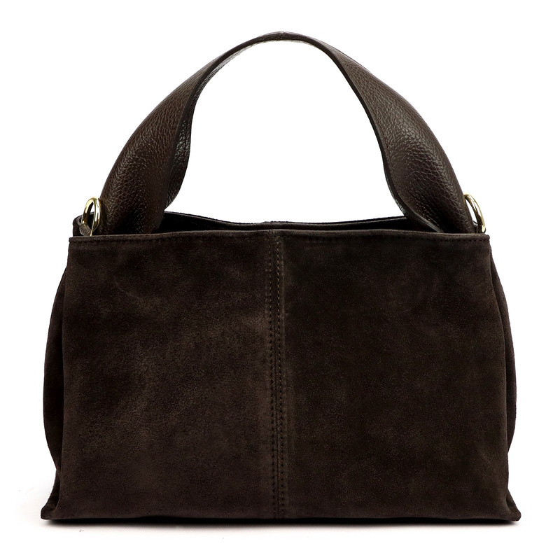 Stylowa Zamszowa damska listonoszka torebka z dopinanym paskiem od Luka