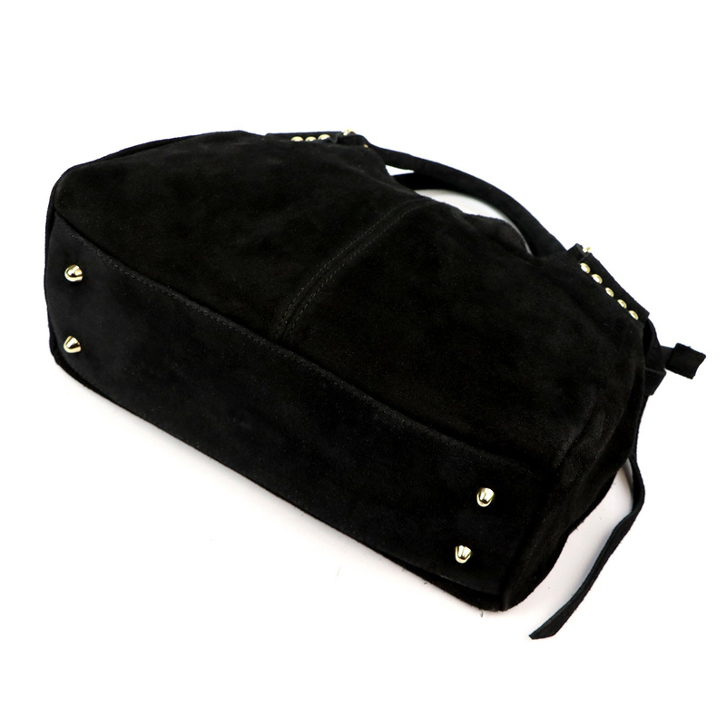 Vera Pelle skórzana zamsz damska listonoszka na ramię kuferek z organizerem