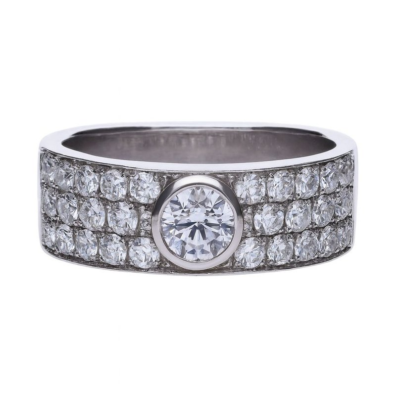 Biżuteria DIAMONFIRE 6112701082170. Pierścionek, Kolor szary. Kobieta.