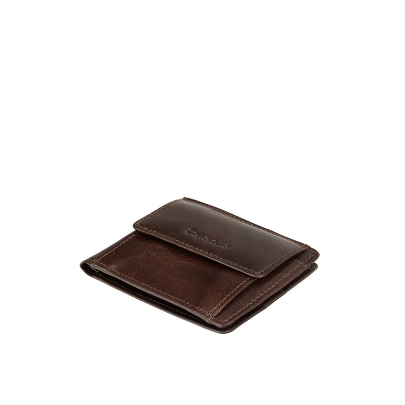 Mały skórzany portfel RFID brązowy Canaletto PM1055s160GR