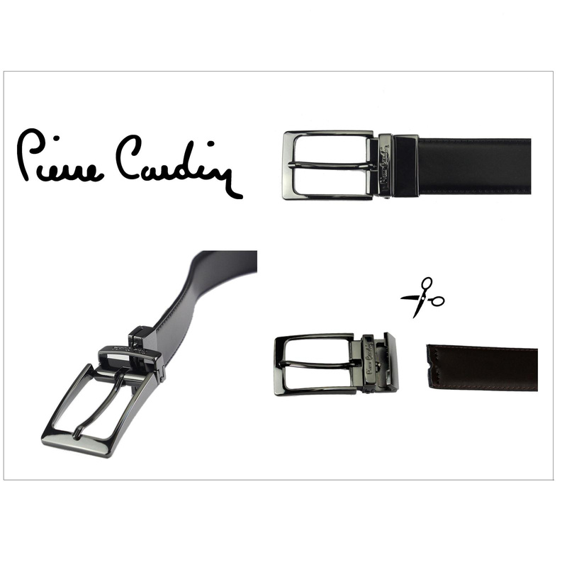 męski pasek z prawdziwej skóry Pierre Cardin FWJX5 DOUBLE