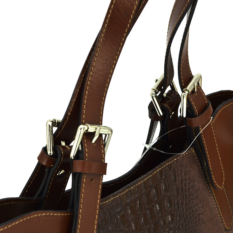 Damska duża torebka na ramię shopperbag skórzana