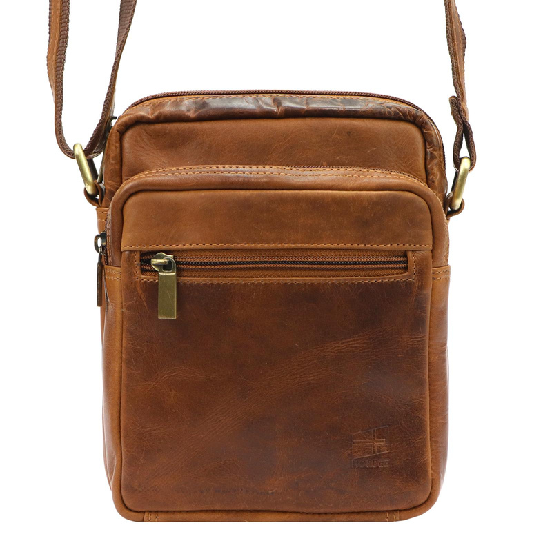 Nordee męska saszetka skóra naturalna torba na ramię z kieszeniami