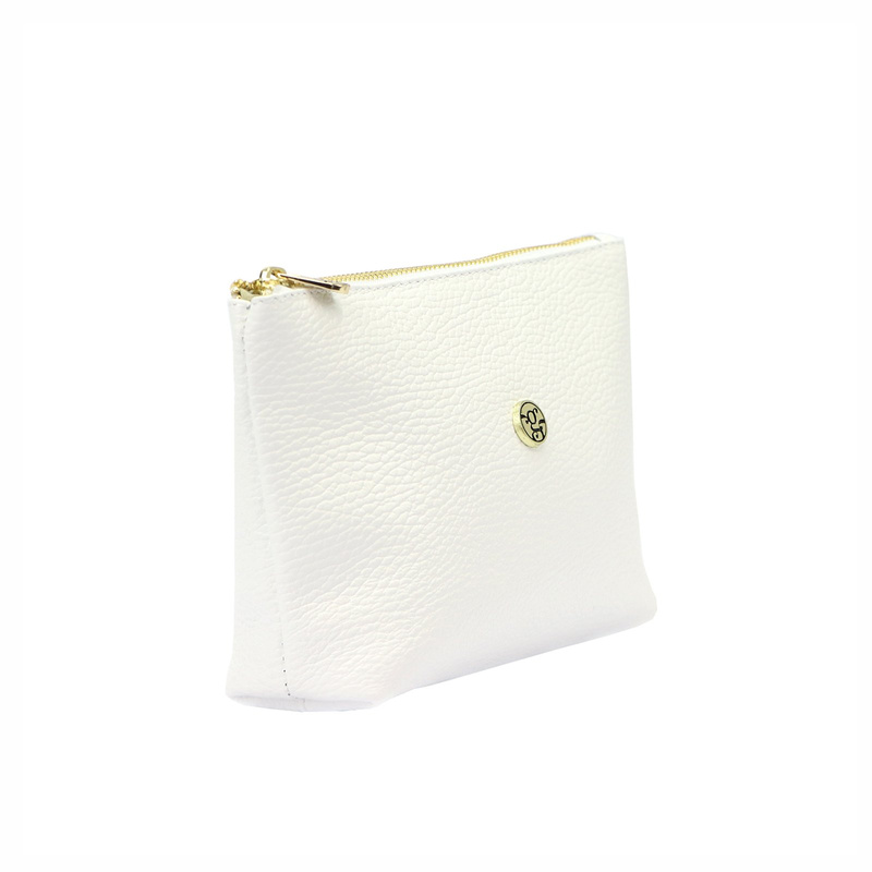 Gregorio Kosmetyczka damska ze skóry naturalnej zapinana na suwak