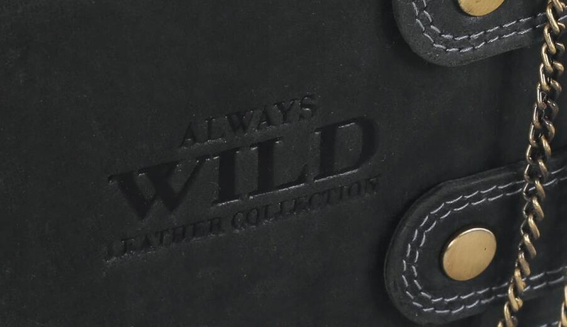 Męski skórzany portfel z łańcuchem od Always Wild
